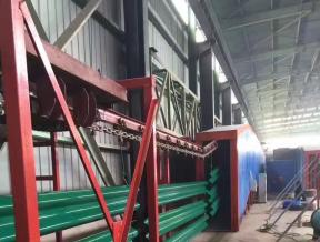 高速護(hù)欄噴粉流水線